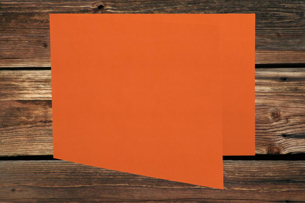 Klappkarten 80x130/260 mm langdoppelt Dunkelorange 230 g/qm